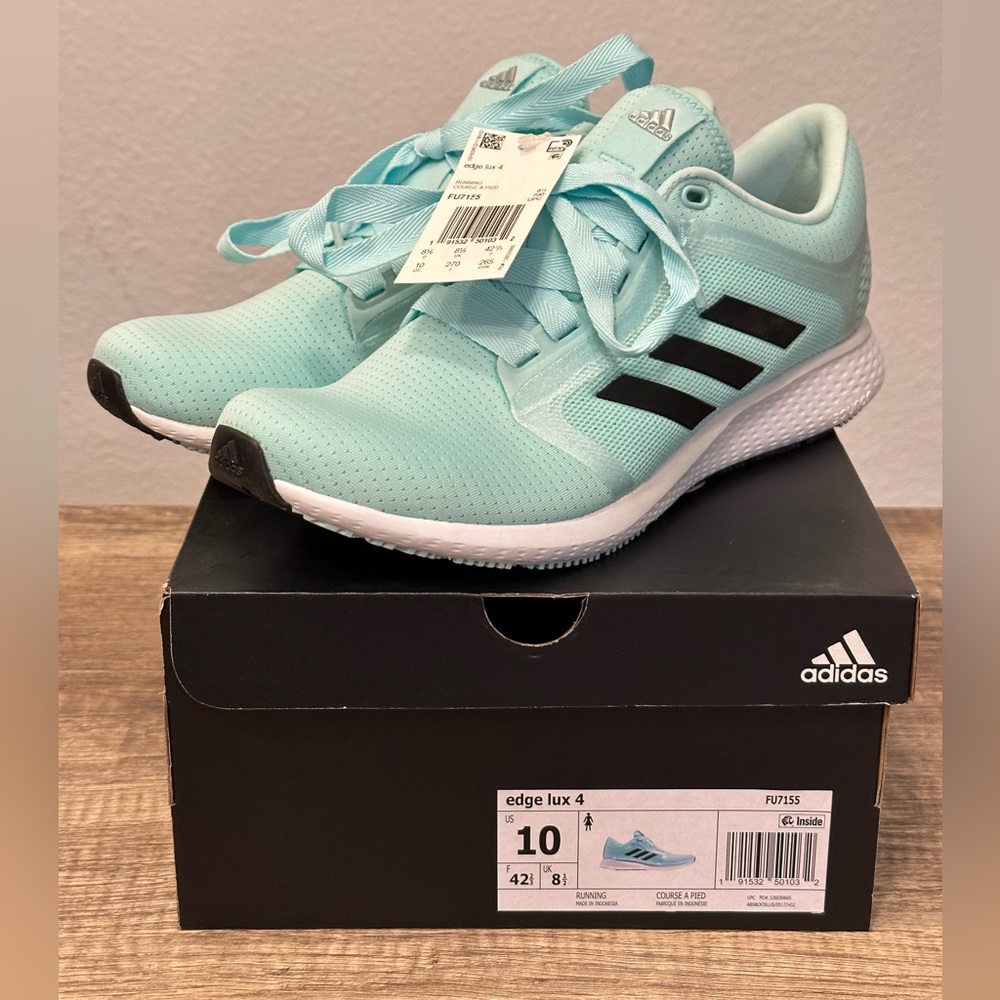 adidas Womens Edge Lux 4 Running Shoe Sneakers Frost Mint Sz 10 FU7155 NEW!